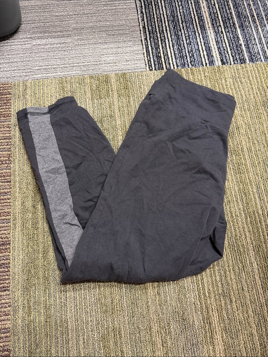 Tommy Hilfiger Pants - Tommy Hilfiger Black Leggings with Gray and White Side Stripe